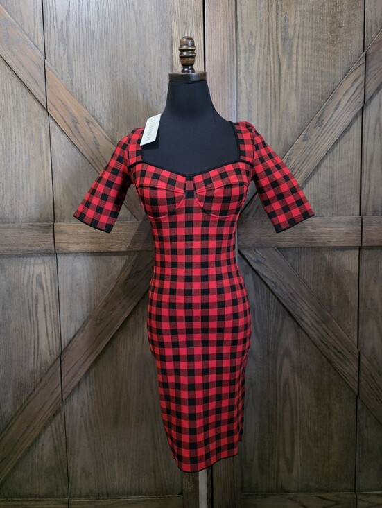 Ronny Kobo Collection Dresses & Skirts - NWT Ronny Kobo Collection Plaid Midi Sheath Dress